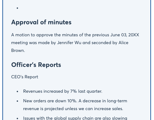 Performance team meeting summary 4 October 2022