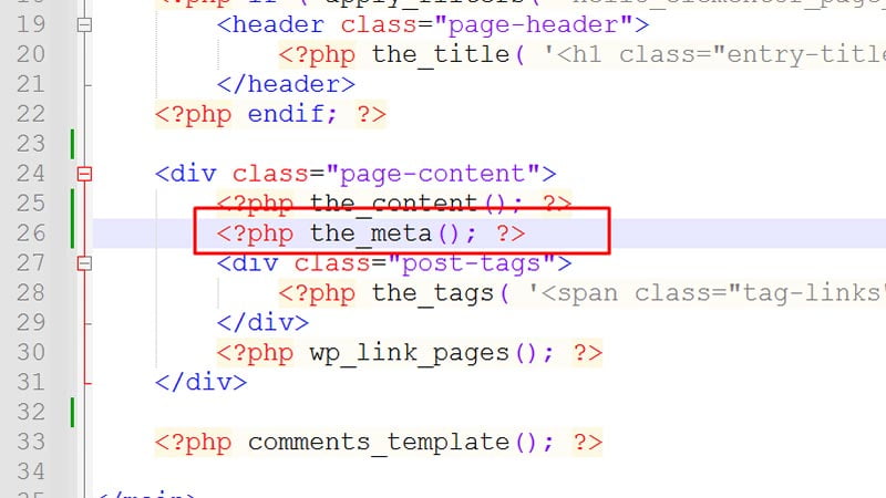 How to create a custom field in WordPress? 15 adding-code-in-the-single.php-file