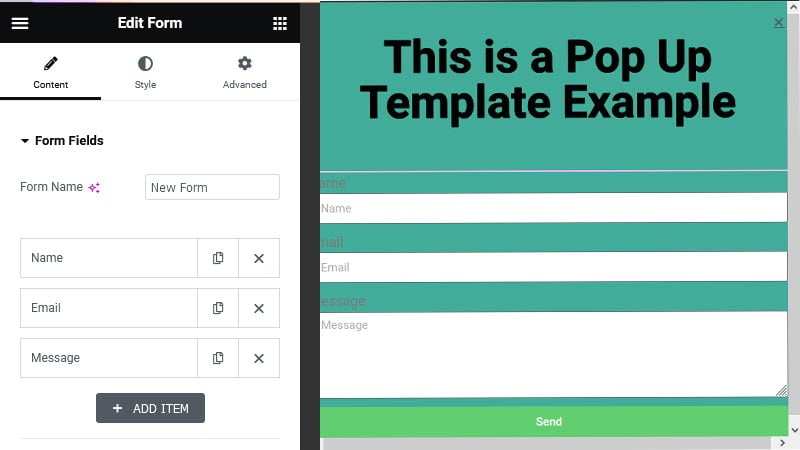 How to create a pop-up form in WordPress? (2023) 104 pop-form-fields-in-elementor