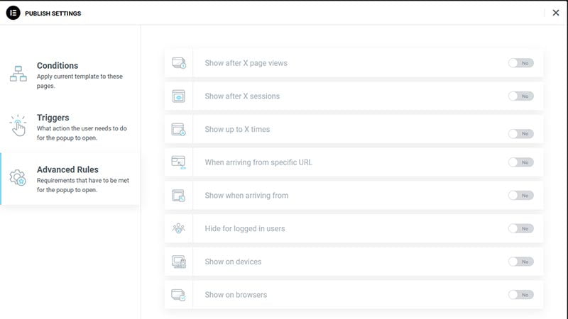How to create a pop-up form in WordPress? (2023) 105 pop-up-settings