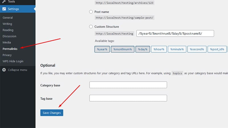 How to change the WP-Admin URL in WordPress? (2023) 36 save-permalinks