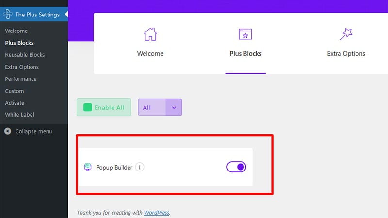 How to create a pop-up form in WordPress? (2023) 109 the-plus-settings