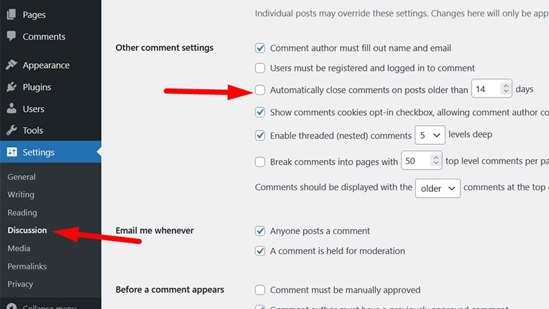 How to Stop Spam Comments on WordPress Posts? 18 close-comments-on-older-posts
