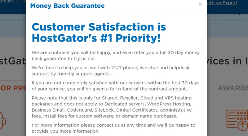 Inside Hostgator: Detailed Review 26 hostgator-money-back-guarantee